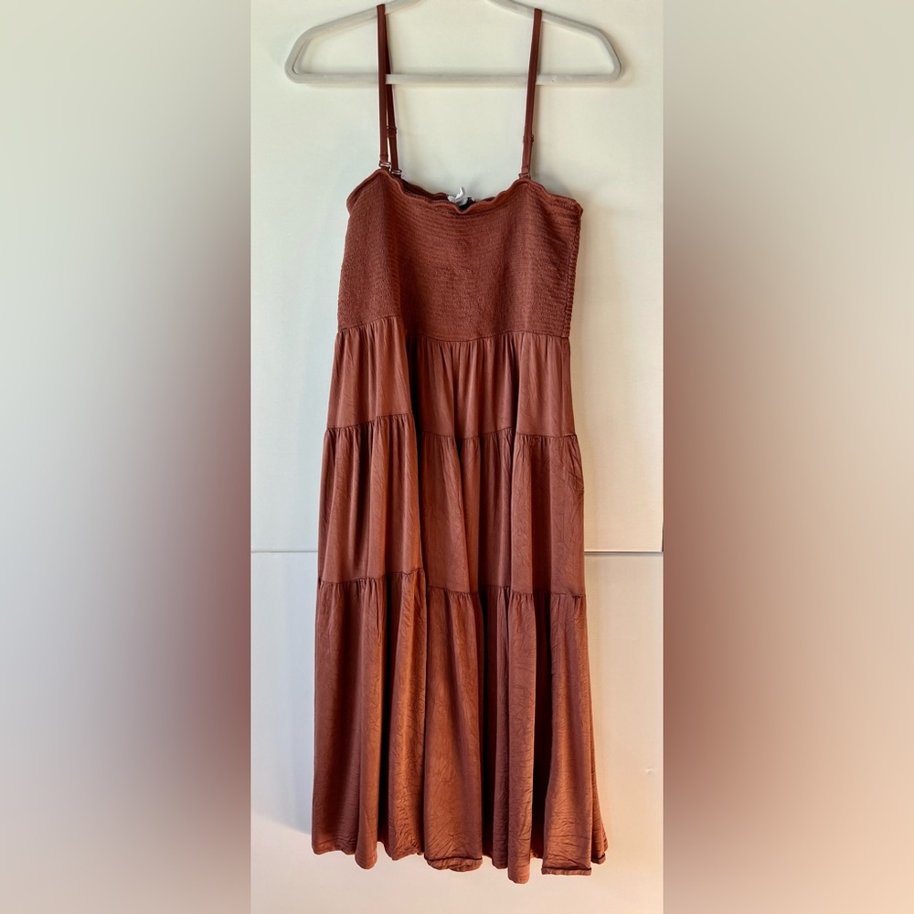Tribal Shirred Dress With Removable Straps XL